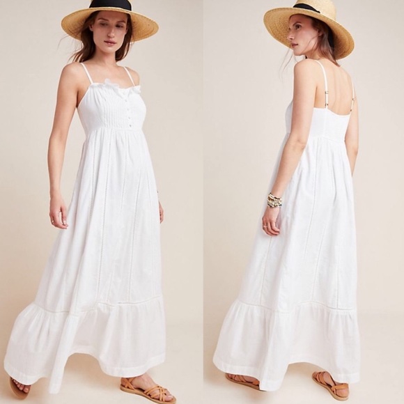 Maeve Dresses & Skirts - Anthropologie Maeve White Maxi Dress